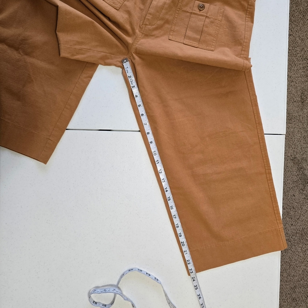 Sundance Rust-Copper Cropped Wide-Leg Pants - Picture 7 of 10